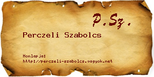 Perczeli Szabolcs névjegykártya